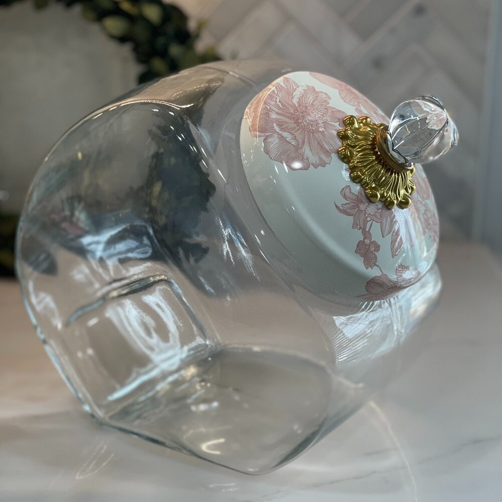 MacKenzie-Childs Rosy English Garden Sweets Jar — Large Tilt-Top -1 Gallon - Picture 3 of 16
